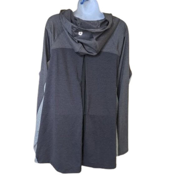 Fall Spring Activewear Black Gray Hooded Jacket Size 6X Fits 4X or 5X - Picture 5 of 6